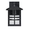 Westinghouse Fixture Wall Outdoor 60W Dusk to Dawn Caliste, Black Clear Glass 6123100 - alternate 1